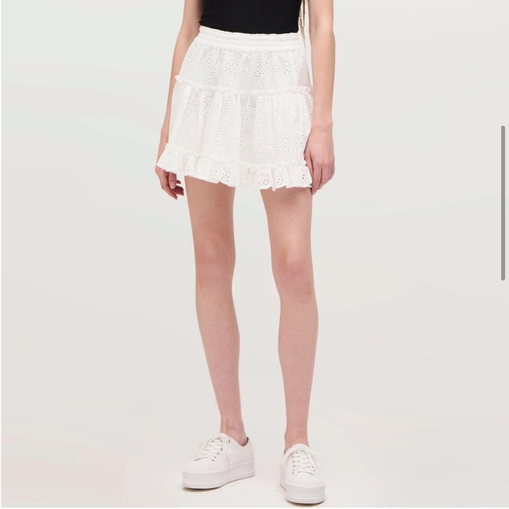 NWT Hill House White Eyelet Paz Skirt